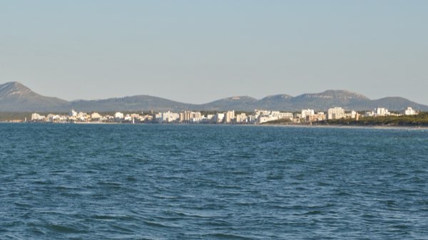 Can Picafort across the Bay of Alcúdia