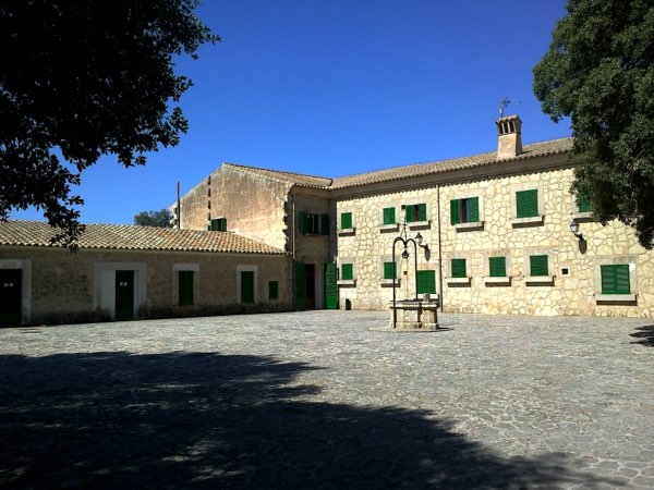 The courtyard of the Santuari de Cura on Puig de Randa