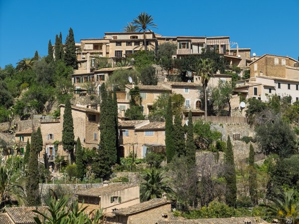 Deià, halfway along the coast road