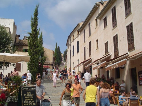 Pollença, where the café is