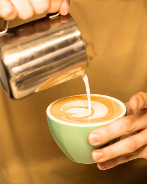 Latte art at Surry Hills